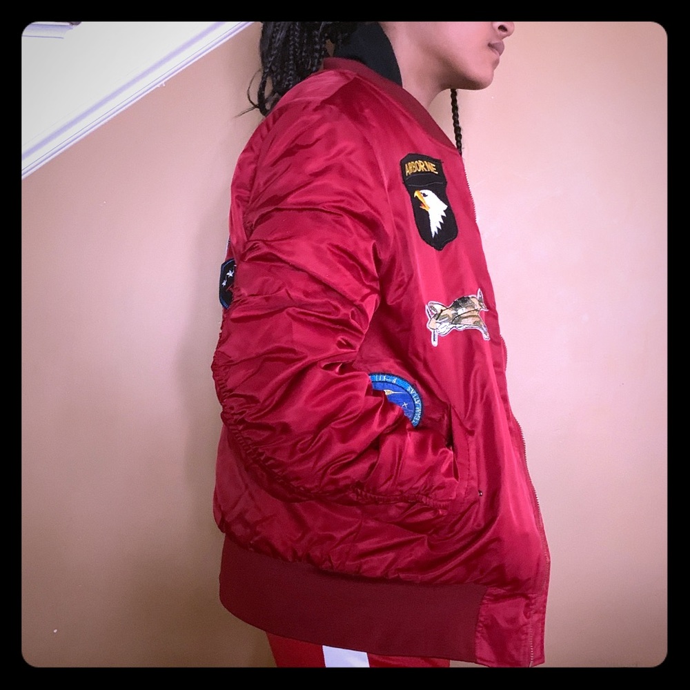 Red Bomber Jacket - image 1